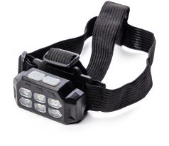LED čelovka s USB nabíjaním – 6 COB LED diód, 4 režimy
